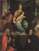 Prado, Blas del The Holy Family,with SS.Ildefonsus and john the Evangelist,and the Master Alonso de Villegas Spain oil painting artist